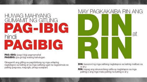 Rin at Din: Pagkakaiba at Halimbawa .